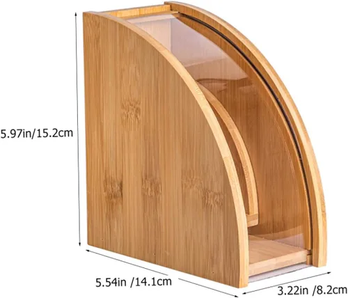 Miniatura 2 de Kichvoe Soporte de filtro de café con forma de ventilador, estante de almacenamiento de papel de café, contenedor de papel de filtro de café