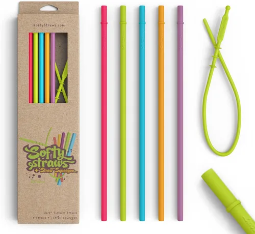 Sorbetes reutilizables Pack de 4 sorbetes de silicona, Perfectas para smoothies y fiestas, vienen en envases ecológicos, Casual, Multicolor