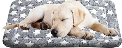 Miniatura 24 de Cama para Perros Lavable de Felpa Ortopédica para Exteriores, Alfombrilla para Jaula con Fondo Antideslizante, Almohadilla Suave de Lujo