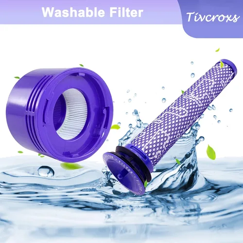 Miniatura 7 de Paquete de 10 filtros de vacío de repuesto compatibles con aspiradoras inalámbricas Dyson V7, V8, 5 prefiltros, 5 filtros posteriores