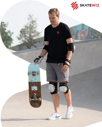 Miniatura 9 de SKATEWIZ Juego de almohadillas de protección para patineta para niños y adultos - Smash - Almohadillas para patines [6 piezas] con protectores