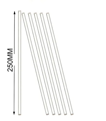 Miniatura 2 de Paquete de 6 varillas agitadoras de vidrio de laboratorio (9.843 in) / 9.84 pulgadas de longitud con ambos extremos redondos para ciencias
