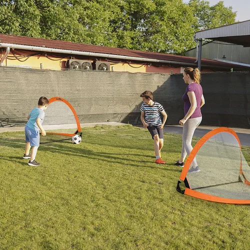 Miniatura 7 de Win SPORTS Redes de fútbol portátiles plegables Pop Up Pro 2 con estuche de transporte y conos de entrenamiento, práctica en patio trasero, escuela