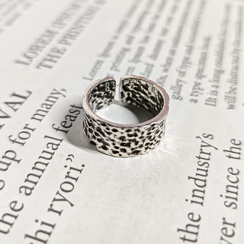 Miniatura 186 de Anillo de plata de ley 925, minimalista, ajustable, hecho a mano, para mujeres y niñas
