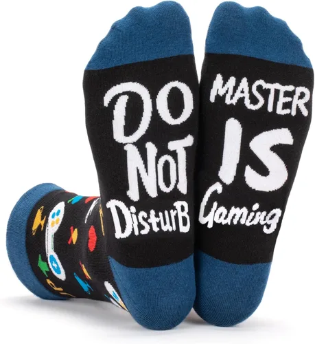 FreeNFond Calcetines de juegos para hombres Calcetines divertidos regalos para jugadores, adolescentes, niños, papá, cumpleaños, regalos para el