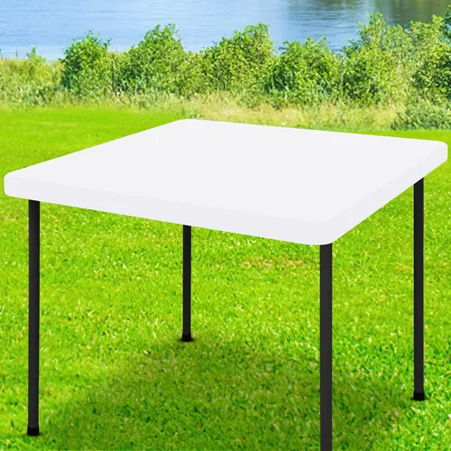 Miniatura 57 de Moosfor Mantel rectangular de elastano de 4 pies, manteles elásticos ajustables para pícnic, funda elástica y lavable para mesa de patio para Azul