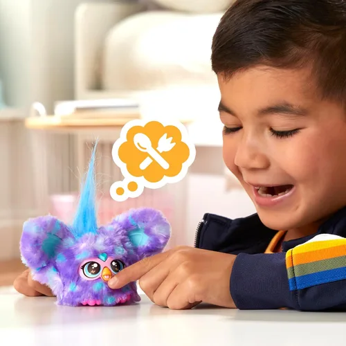 Miniatura 7 de Furby Furblets Groo-Vee Amigo Mini, más de 45 sonidos y música, habla solo Furbish, juguetes de peluche electrónicos, morado, regalos