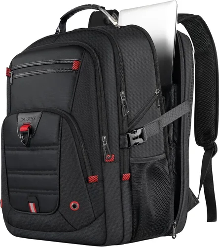 Z-MGKISS - Mochila de viaje extra grande, 52L, TSA, 17.3 pulgadas, antirrobo, mochila grande de 17 pulgadas para portátil de negocios, para hombres