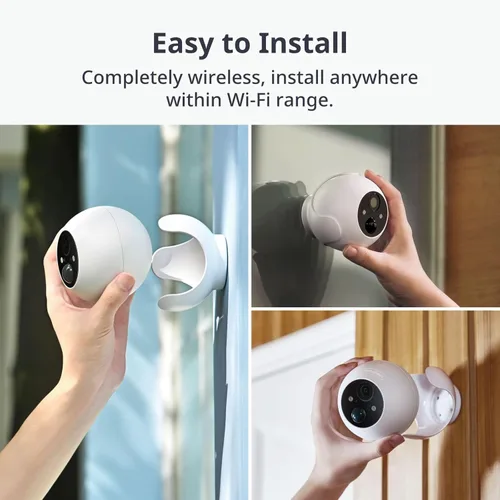 Miniatura 5 de SwitchBot Cámara de seguridad inalámbrica 2K, cámara impermeable para exteriores con batería de 10000 mAh, visión nocturna a color, detección