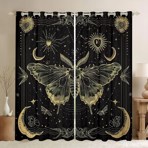 Miniatura 14 de Feelyou Cortinas opacas con estampado de leopardo para dormitorio, sala de estar, safari, cortinas de oscurecimiento de habitación con purpurina