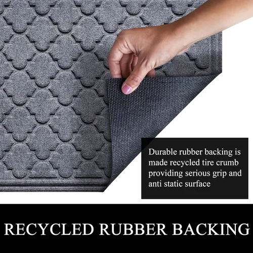Miniatura 5 de A1HC - Tapete de puerta multiusos duradero, para interiores y exteriores, fácil de limpiar, impermeable, para todo tipo de clima, patio, garaje