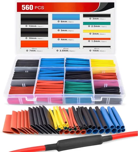 Miniatura 9 de Nilight 130 piezas kit de tubos termorretráctiles 3:1, tubo de manga adhesiva de doble pared, tubo para envoltura de cables y alambres eléctricos
