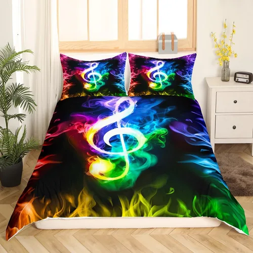Miniatura 31 de Feelyou Juego de ropa de cama color verde azulado, tamaño individual, funda de edredón turquesa, azul, gris, grunge, degradado, para niños, niñas