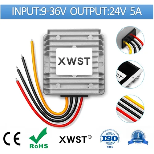 Miniatura 2 de Estabilizador de CC CC 9V-36V a 12V Boost Buck Convertidor 2A 24W Regulador de voltaje automático impermeable Módulo transformador de 12 V voltios