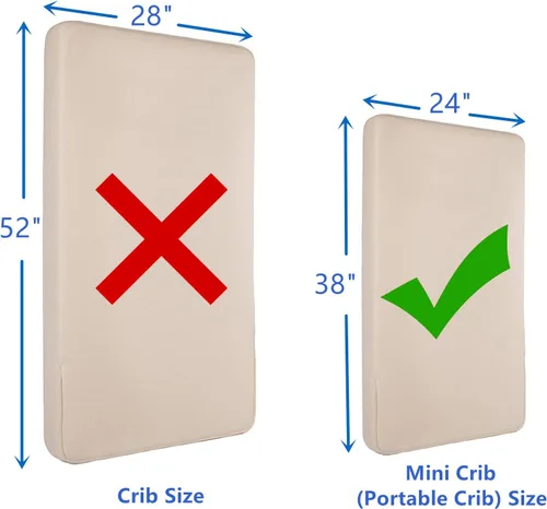 Miniatura 2 de American Baby Company Sábana bajera ajustable para mini cuna 100% algodón natural, de 38" x 24", suave y transpirable, sábana pequeña tipo nido Azul