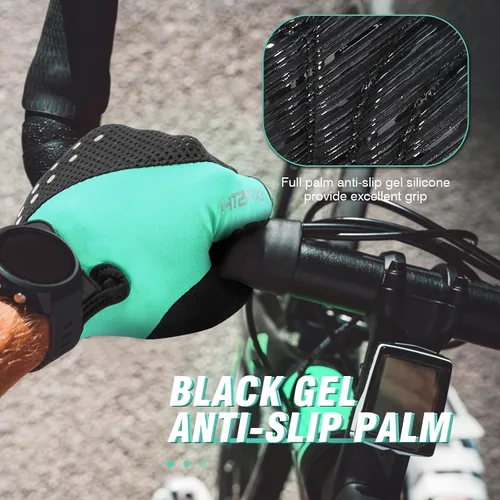 Miniatura 5 de Guantes de ciclismo para hombres y mujeres con almohadilla antideslizante que absorbe los golpes, peso ligero, ajuste agradable, guantes