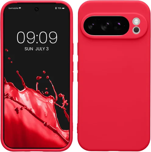 Miniatura 91 de kwmobile Funda compatible con Google Pixel 9 Pro - Funda protectora delgada de TPU para teléfono - Acabado mate suave - Negro mate