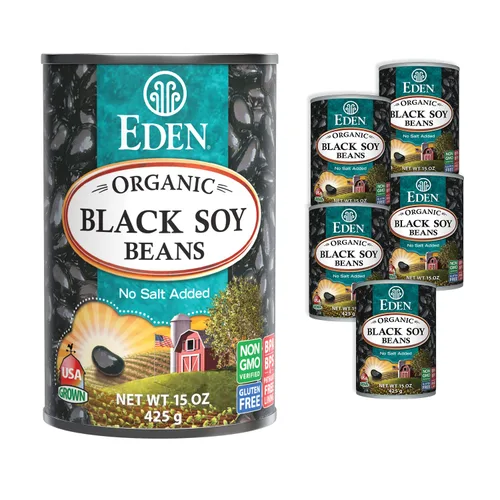 Miniatura 11 de Eden Soja negra orgánica, lata de 15 onzas (paquete de 12), proteína completa, sin sal, sin OMG, sin gluten, vegano, Kosher, cultivado en Estados