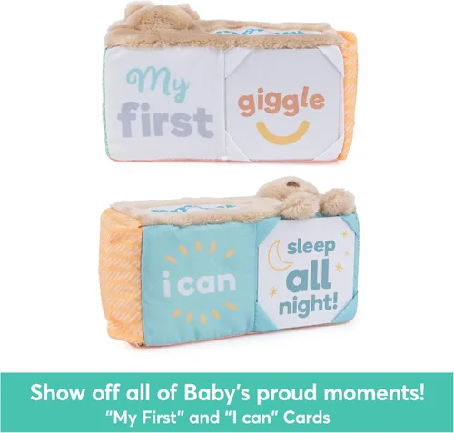 Miniatura 8 de Baby GUND Milestones and Moments Bloques suaves, accesorios de fotos de felpa para bebés y recién nacidos, multicolor