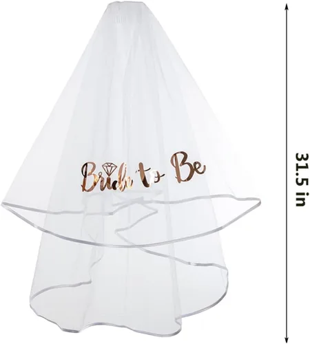 Miniatura 2 de Bride To Be Veil - Suministros para despedida de soltera, accesorios de decoración de despedida de soltera, regalo de compromiso