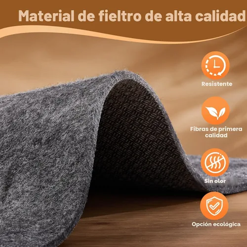 Miniatura 8 de Veken Almohadilla antideslizante acolchada para tapetes, con respaldo de fieltro y silicona, forro para alfombras para pisos de madera y acabados