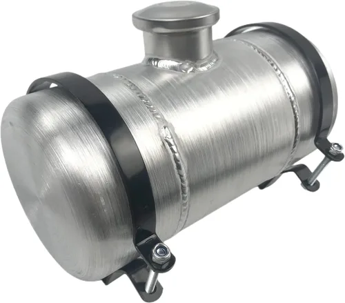 Miniatura 13 de JSD 3/4 Galón en total 15,2 cm x 20,3 cm Tanque de combustible de aluminio redondo pequeño para celda de combustible girada + Soporte de llenado