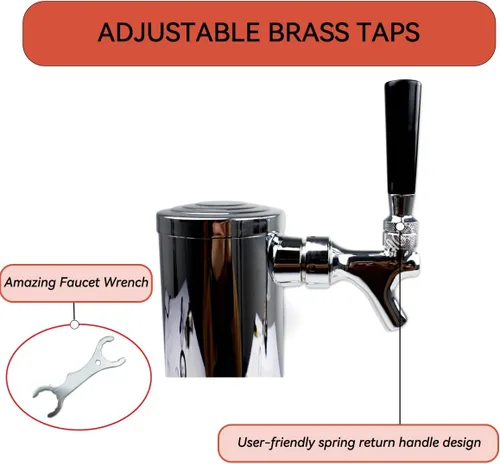 Miniatura 3 de BACOENG Kit de conversión de cerveza sin tanque Kegerator de torre estándar