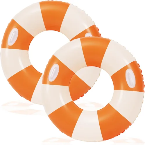 Anillo de natación grande con asas para adultos, anillos clásicos de piscina de 47 pulgadas, tubos interiores de piscina, flotadores inflables de