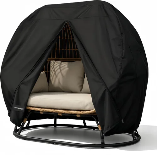 Funda para silla de huevo de patio, tela impermeable 420D, fundas para silla de huevo para muebles de exterior, funda resistente para silla de doble
