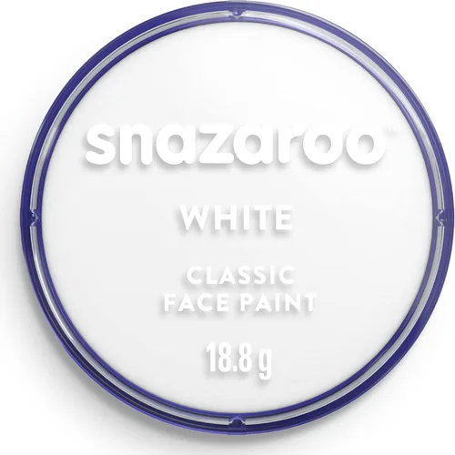 Snazaroo - Pintura clásica para rostro y cuerpo, frasco de 0.66 oz (18.8 g), blanco