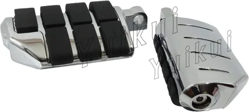 Miniatura 3 de Cromado o negro motocicleta Premium universal trasero pie clavija para pasajero con adaptadores de montaje macho para Honda VTX 1300 C/R/S/T Estilo2