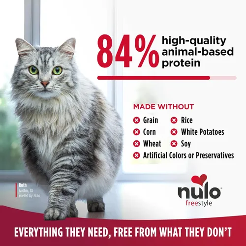 Miniatura 2 de Nulo FreeStyle Alimento para gatos y gatitos alto en proteínas, receta de pavo y pato - Alimento seco natural para gatos sin granos con ácidos