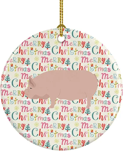 Miniatura 160 de Caroline's Treasures Adorno de cerámica de avestruz común para árbol de Navidad, decoración colgante para el hogar, Navidad, vacaciones, fiesta