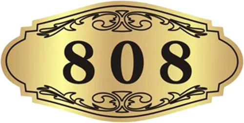 Placa personalizada para número de casa, placa de acrílico para puerta y habitación, para hogar, oficina, hotel, apartamento (3-5 números) - 7.9 x