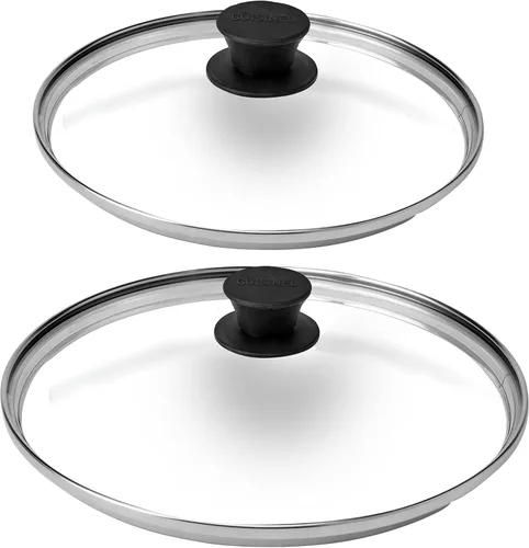 Miniatura 25 de Tapa de cristal - 12" pulgadas/12.0 in/12.126 in - Compatible con Lodge - Cubierta de repuesto templada totalmente montada - Apto para horno