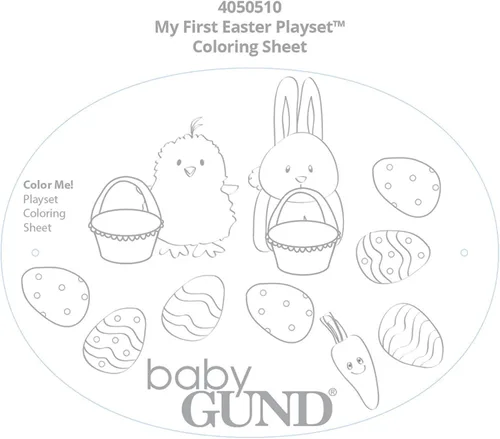 Miniatura 2 de GUND Baby Mi Primera Canasta de Pascua Juego de Peluche de 5 Piezas con Sonajero, Chirriador y Juguetes de Peluche Arrugados, Juguete Sensorial