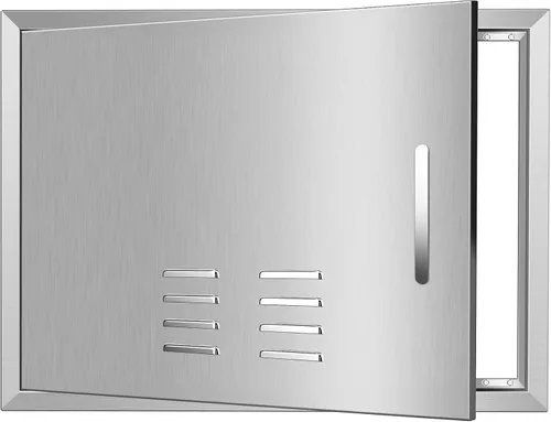 Miniatura 8 de Puertas de cocina al aire libre de 27 pulgadas de ancho x 20 pulgadas de alto, puertas de acceso para barbacoa de acero inoxidable de montaje