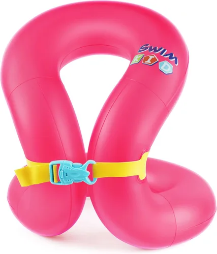 Miniatura 6 de Chaleco de natación para niños de 3 a 6 años, 7 a 14 años, flotadores inflables portátiles con doble bolsa de aire y hebilla de seguridad ajustable