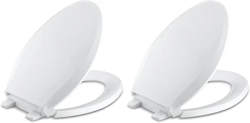 Miniatura 26 de KOHLER 4636-RL-0 Cachet ReadyLatch - Asiento de inodoro alargado con cierre lento, asiento de inodoro de cierre suave con tapa silenciosa, topes