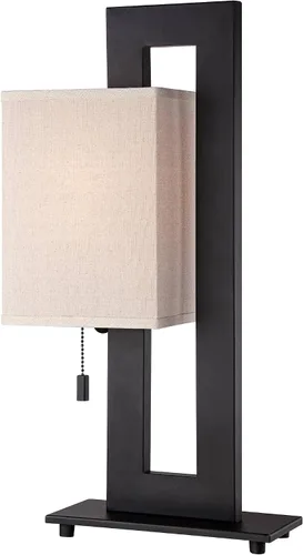 Miniatura 6 de 360 Lighting Lámpara de Mesa de Acento Moderna de 20.5" de Alto Color Bronce Marrón Espresso Rico Base de Metal Rectangular Abierta Pantalla de Caja