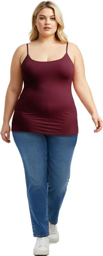 Miniatura 274 de Emmalise Camisola larga casual básica para mujer, con tirantes ajustables, top en capas
