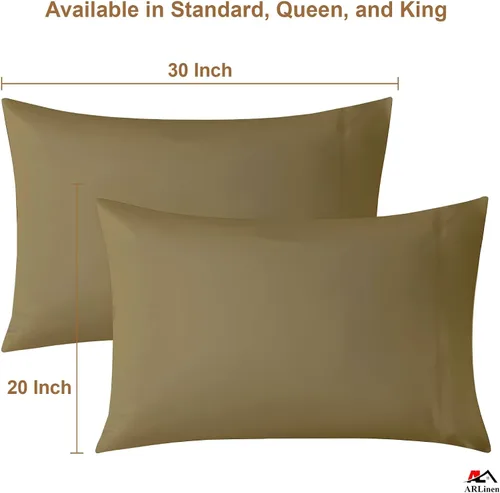 Miniatura 95 de ARlinen Juego de sábanas divididas tamaño Queen, 5 piezas, 100% algodón egipcio para camas ajustables, bolsillo profundo de hasta 16 pulgadas, juego