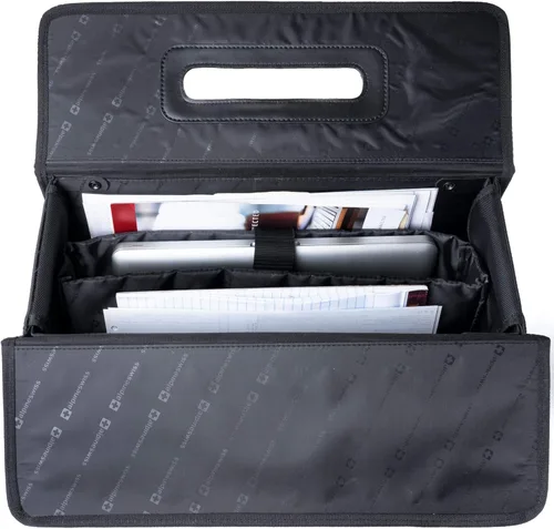 Miniatura 3 de Alpine Swiss Maletín con ruedas Bolsa para laptop para hombres y mujeres Estuche rígido para catálogo con ruedas Divisores de archivos