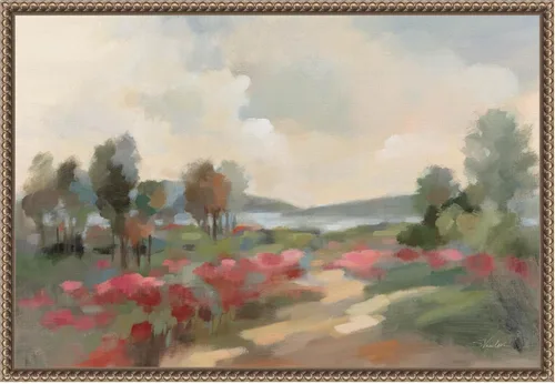 Amanti Art Lienzo enmarcado para pared, camino al lago de 16 x 23 pulgadas, de Silvia Vassileva, lienzo enmarcado para pared, obras de arte de
