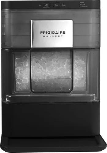 FRIGIDAIRE Gallery - Máquina de hielo crujiente masticable para encimera, 44 libras por día, autolimpieza automática, 2.0 generación, color negro