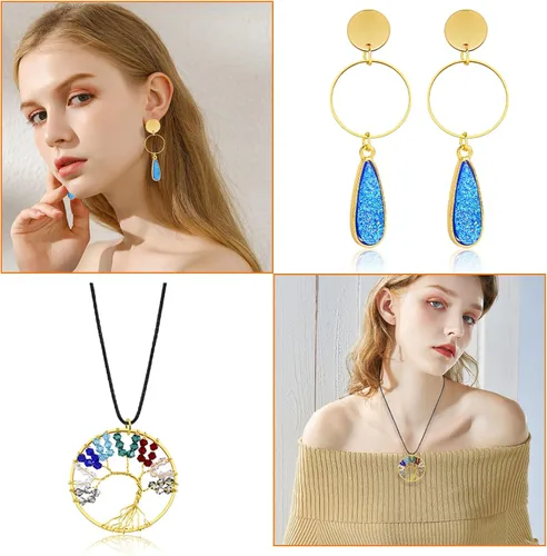 Miniatura 4 de 440 aretes de 2.362 in para la fabricación de joyas, aretes de aro hipoalergénicos redondos, anillos de enlace de bisel abierto para suministros