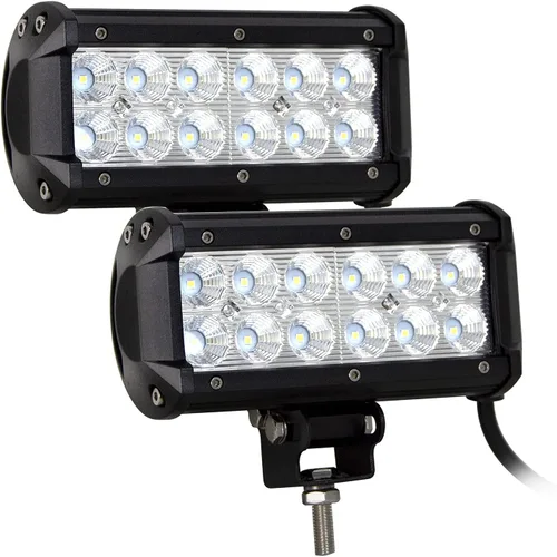 AUXTINGS 2 piezas 7 pulgadas 36 W inundación Led barra de luz fuera de carretera lámpara de conducción para Jeep ATV SUV mina barco fuera de