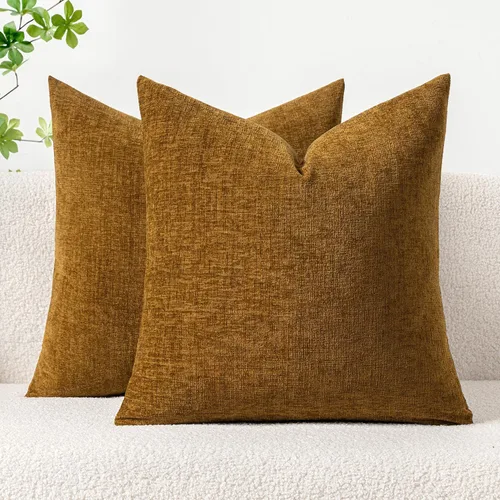 Miniatura 79 de MIULEE - Paquete de 2 fundas de cojín de felpilla suave, de 18 x 18 pulgadas, color naranja tostado otoñal, para sofá y sala de estar, teñidas