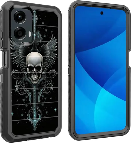Miniatura 45 de Funda para Moto G Play 4G 2024, cuerpo completo, protección contra caídas, resistente, 3 capas, militar, resistente, duradera, para Motorola Moto G