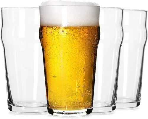 Vasos de pinta, vasos de cerveza británica de 20 onzas, vasos de cerveza artesanales clásicos, vasos de cerveza de alta calidad, vasos de cerveza de